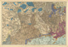 SW LONDON GEOLOGICAL K&C Fulham Surrey Richmond Wandsworth &c. BACON 1886 map