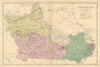 BERKSHIRE county map.Parliamentary constituencies divisions.Railways.BACON 1886