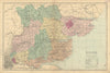 ESSEX county map. Parliamentary constituencies divisions. Railways. BACON 1886