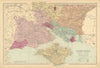 HAMPSHIRE SOUTH Isle of Wight. Parliamentary  boroughs.Railways.BACON 1886 map