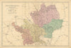 HERTFORDSHIRE county map. Parliamentary constituencies. Railways. BACON 1886