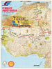 Sport-Auto—9e Rallye Paris-Dakar—Peugeot Talbot—56 x 42 cm poster route map 1987
