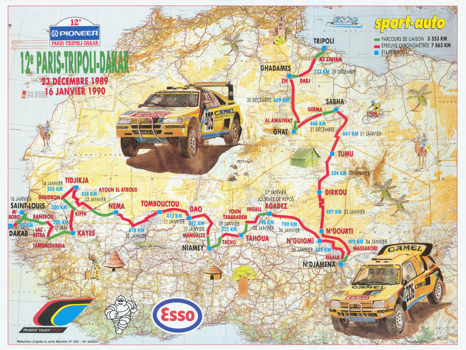 Paris-Dakar Rally maps – Antiquemapsandprints.com
