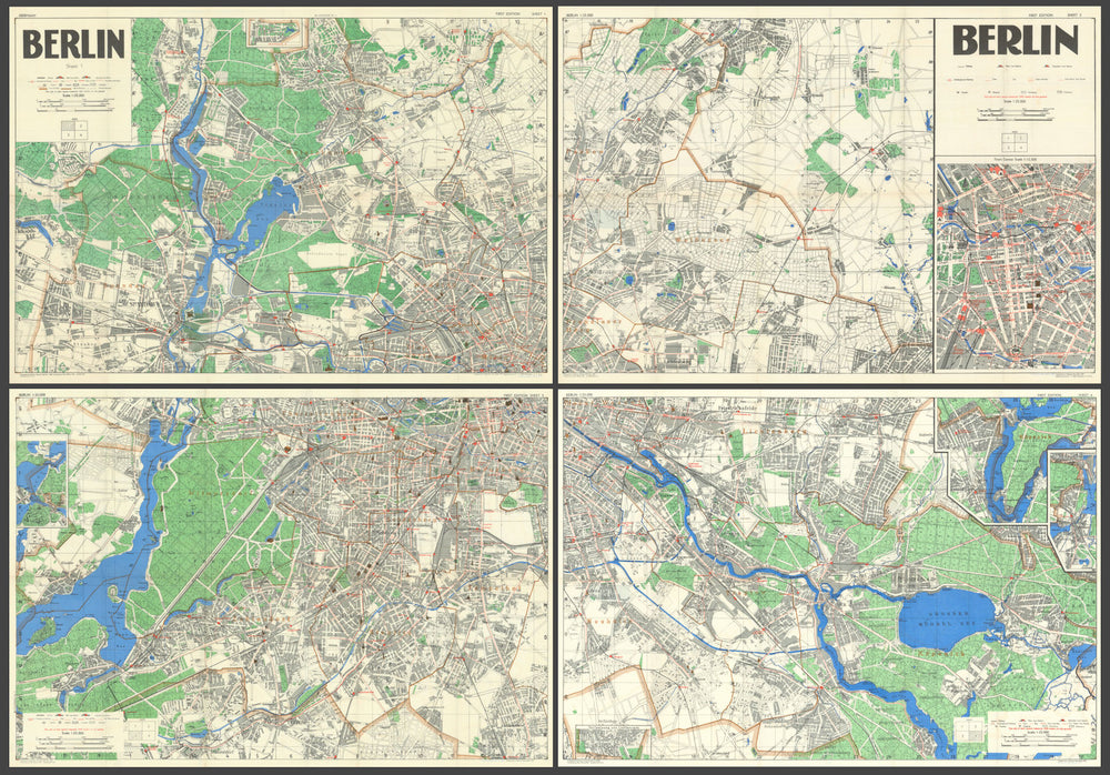 Berlin—Allied World War 2 occupation planning map—GSGS/US Army—September 1944