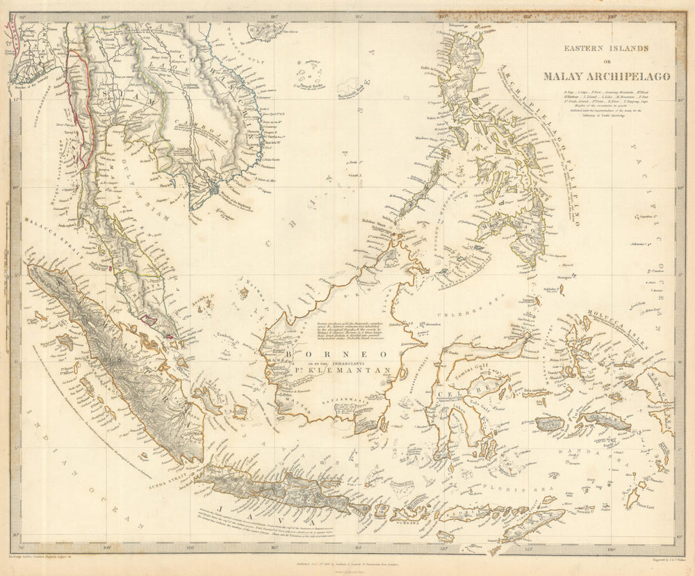INDIAN OCEAN Madagascar Maldives Seychelles Mauritius Réunion SDUK 1844 map