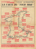 Ouest France vous présente la carte du Tour de France. Cycling route map 1956