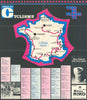Tour de France - Miroir du Cyclisme. Cycling route poster map 59x67cm 1972