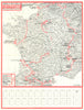 Tour de France - Cyclisme Magazine. Cycling route poster map 54x42cm 1976