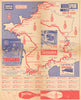 L'Itinéraire du Tour de France—Miroir-Sprint—Cycling route map 61x49cm 1960