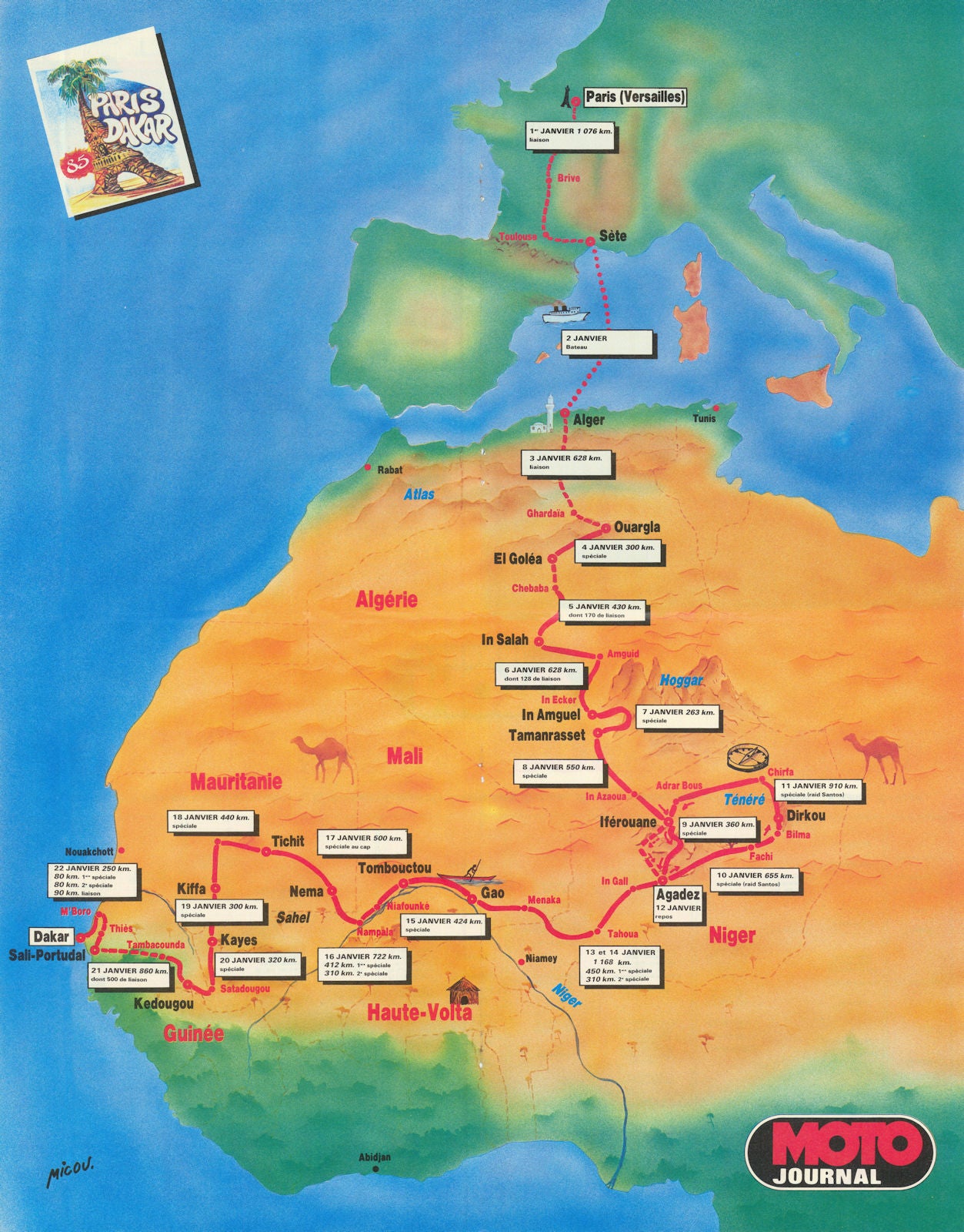 Paris-Dakar Rally maps – Antiquemapsandprints.com