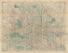 Wyld’s New Plan of London and its Vicinity — 61x79cm folding city plan 1886 map