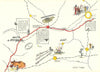 Doullens to Lille—British Army June 1940 POW march via Béthune—Hunt 1941 map