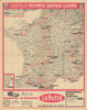 L'Itinéraire du Tour de France - Le Miroir des Sports. Cycling route map 1964