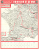 Tour de France - Cyclisme Magazine. Cycling route poster map 53x42cm 1971