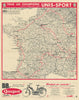 L'Itinéraire du Tour de France - Le Miroir des Sports. Cycling route map 1959