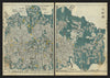 Yamato Province—Nara & Yoshino, Japan—Ichikawa Tōkei woodblock map c1837