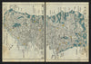 Kawachi Province—eastern Osaka, Japan—Ichikawa Tōkei woodblock map c1837