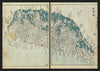 Izumi Province—Sakai & southern Osaka, Japan—Ichikawa Tōkei woodblock map c1837