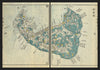 Sagami Province—Kamakura & Hakone, Japan—Ichikawa Tōkei woodblock map c1837