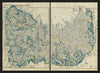 Mino Province—Gifu, Ogaki & Sekigahara, Japan—Ichikawa Tōkei woodblock map c1837