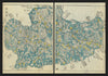 Shinano Province—Nagano & Matsumoto, Japan—Ichikawa Tōkei woodblock map c1837