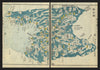 Etchū Province—Toyama & Mount Tateyama, Japan—Ichikawa Tōkei woodblock map c1837