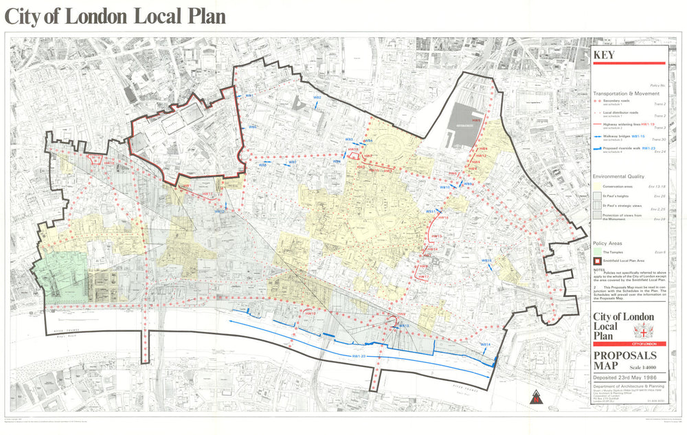 City of London Local Plan—Proposals Map—Murphy—St. Paul's protected views 1986