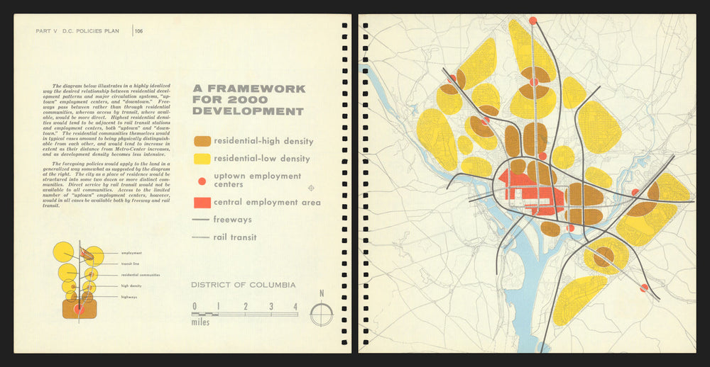Kennedy-era Washington DC communities bubble map—Framework for 2000—NCPC 1961