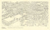 Central Cambridge—proposed developments, bird's-eye view—Holford/Wright 1950 map