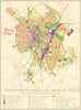 Cambridge Outline Development Plan — 101x75cm — Holford & Wright 1950 old map