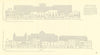 Cambridge—Petty Cury & King's Parade—form & height of buildings 1950 old print