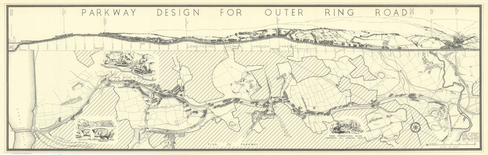 Plymouth—Outer Ring Road Parkway Design—future A38—Abercrombie & Watson 1944 map