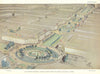 Plymouth Shopping Precinct from Guildhall Tower—reconstruction plan—Harvey 1944