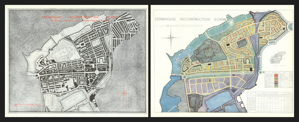 Stonehouse—Plymouth—before/after reconstruction plan—Abercrombie/Watson 1944 map