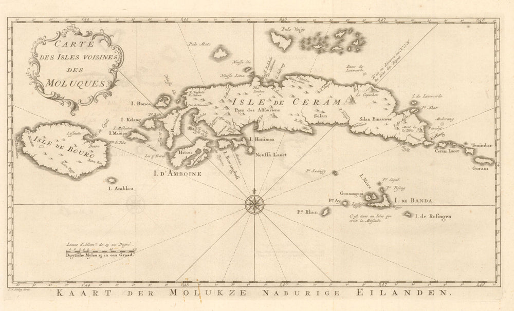 'Carte des Isles voisines des Moluques'. BELLIN/SCHLEY. Seram Moluccas 1750 map