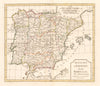 'Royaumes d'Espagne et de Portugal' by Delamarche. Spain & Portugal 1804 map