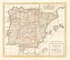 'Royaumes d'Espagne et de Portugal' by Delamarche. Spain & Portugal 1804 map