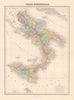 'Italie Méridionale'. MIGEON. Southern Italy 1883 old antique map plan chart