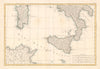 'L'Italie…' by Rizzi Zannoni. Southern Italy, Sicily & Sardinia  c1780 old map