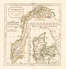 Norwege / Royaume de Danemarck by C.F. Delamarche. Norway & Denmark 1806 map