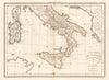 'Royaumes de Naples Sicile et Sardaigne'. DELAMARCHE. Sicily Sardinia 1823 map