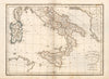 'Royaumes de Naples Sicile et Sardaigne'. DELAMARCHE. Sicily Sardinia 1825 map