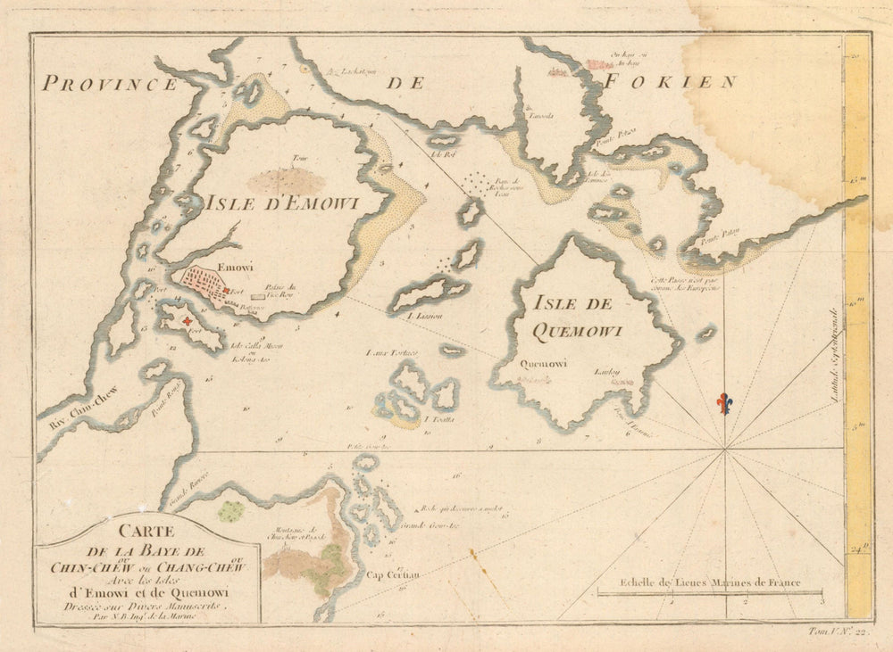 Carte de la Baye de Chin-Chew…'. BELLIN. China Amoy Xiamen Fujian c1760 map