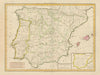'Carte de Generale de L'Espagne' by Mentelle/Chanlaire. Spain Iberia c1798 map