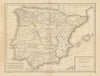 'Hispanie Betique & Lusitanie'. Mentelle/Chanlaire. Baetica Lusitania c1798 map