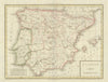 'Espagne Carte Comparative'. Mentelle/Chanlaire. Modern & Roman Spain c1798 map