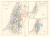 Tribus D'Israel/Royaume des Israelites &c. DUFOUR. 12 Tribes of Israel c1840 map