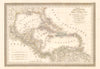 'Antilles et… Golfe du Mexique…' Vivien de Saint Martin. Caribbean 1825 map