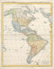 'Amérique' from L'Abbé Gaultier's geography. Americas. RENOUARD c1830 old map