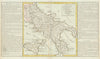 'Le Royaume de Naples' by J-B.L. Clouet. Kingdom of Naples c1787 old map